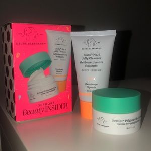 drunk elephant jelly cleanser & polypeptide cream